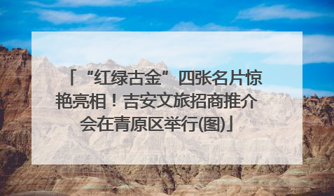 “红绿古金”四张名片惊艳亮相！吉安文旅招商推介会在青原区举行(图)