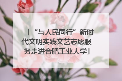“与人民同行”新时代文明实践文艺志愿服务走进合肥工业大学