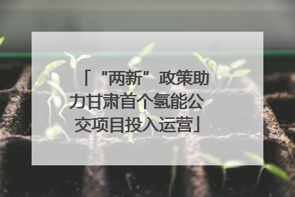 “两新”政策助力甘肃首个氢能公交项目投入运营