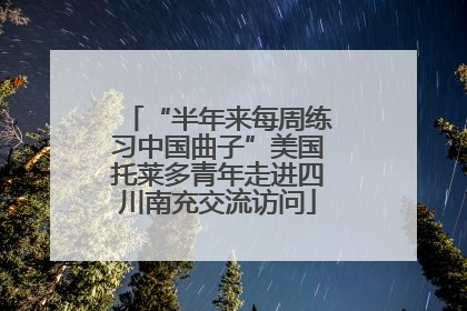 “半年来每周练习中国曲子”美国托莱多青年走进四川南充交流访问