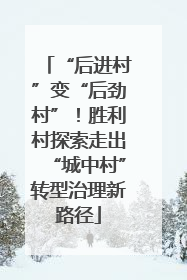 “后进村”变“后劲村”！胜利村探索走出“城中村”转型治理新路径