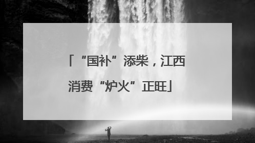“国补”添柴，江西消费“炉火”正旺