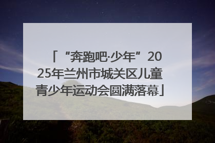 “奔跑吧·少年”2025年兰州市城关区儿童青少年运动会圆满落幕