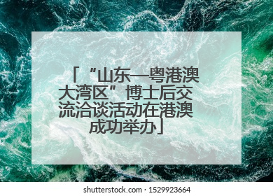 “山东—粤港澳大湾区”博士后交流洽谈活动在港澳成功举办