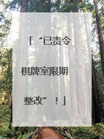 “已责令棋牌室限期整改”！