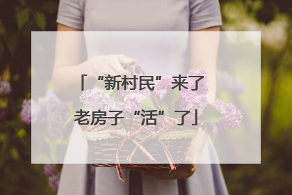 “新村民”来了 老房子“活”了