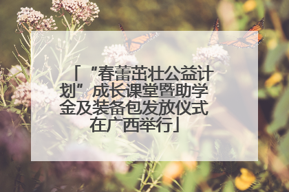 “春蕾茁壮公益计划”成长课堂暨助学金及装备包发放仪式在广西举行
