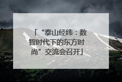 “泰山经纬：数智时代下的东方时尚”交流会召开