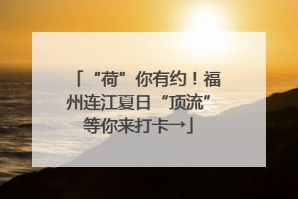 “荷”你有约！福州连江夏日“顶流”等你来打卡→