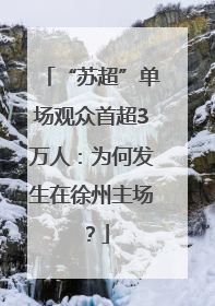 “苏超”单场观众首超3万人：为何发生在徐州主场？