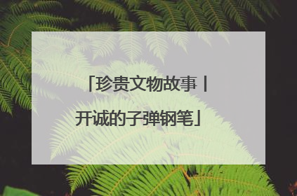 珍贵文物故事丨开诚的子弹钢笔