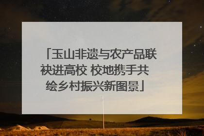 玉山非遗与农产品联袂进高校 校地携手共绘乡村振兴新图景