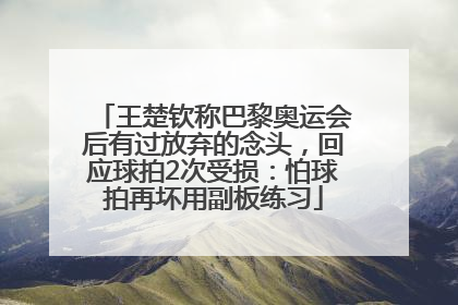 王楚钦称巴黎奥运会后有过放弃的念头，回应球拍2次受损：怕球拍再坏用副板练习
