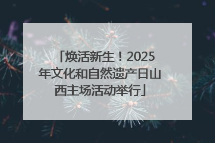 焕活新生！2025年文化和自然遗产日山西主场活动举行