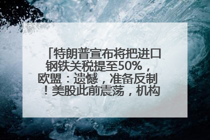 特朗普宣布将把进口钢铁关税提至50%，欧盟：遗憾，准备反制！美股此前震荡，机构：美元正进入熊市