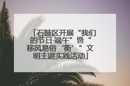 石鼓区开展“我们的节日·端午”暨“移风易俗‘衡’”文明主题实践活动