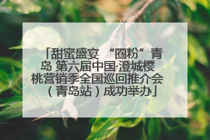甜蜜盛宴 “圈粉”青岛 第六届中国·澄城樱桃营销季全国巡回推介会（青岛站）成功举办