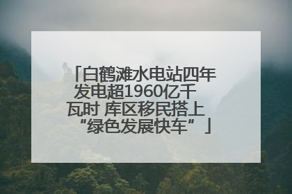 白鹤滩水电站四年发电超1960亿千瓦时 库区移民搭上“绿色发展快车”