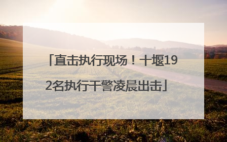 直击执行现场！十堰192名执行干警凌晨出击
