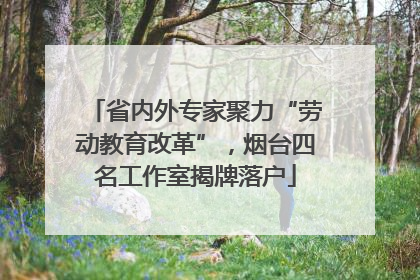 省内外专家聚力“劳动教育改革”，烟台四名工作室揭牌落户