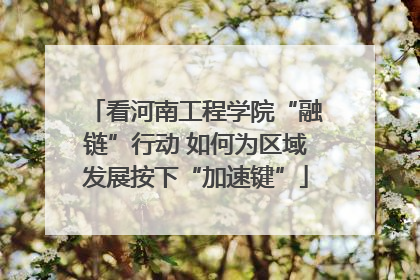 看河南工程学院“融链”行动 如何为区域发展按下“加速键”