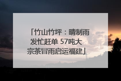 竹山竹坪：晴制雨发忙赶单 57吨大宗茶冒雨启运福建