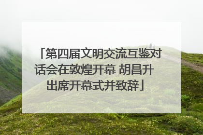 第四届文明交流互鉴对话会在敦煌开幕 胡昌升出席开幕式并致辞