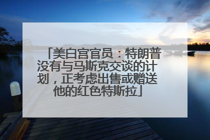 美白宫官员：特朗普没有与马斯克交谈的计划，正考虑出售或赠送他的红色特斯拉