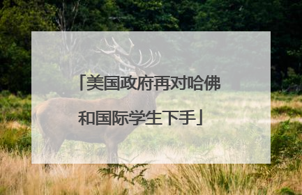美国政府再对哈佛和国际学生下手