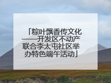 粽叶飘香传文化——开发区不动产联合李太屯社区举办特色端午活动