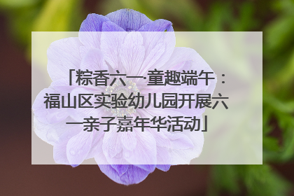 粽香六一·童趣端午：福山区实验幼儿园开展六一亲子嘉年华活动