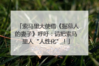 索马里大使借《掘墓人的妻子》呼吁：请把索马里人“人性化”！