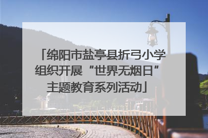 绵阳市盐亭县折弓小学组织开展“世界无烟日”主题教育系列活动