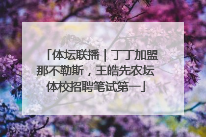 体坛联播｜丁丁加盟那不勒斯，王皓先农坛体校招聘笔试第一