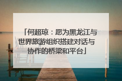 何超琼：愿为黑龙江与世界旅游组织搭建对话与协作的桥梁和平台