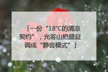 一份“18℃的清凉契约”，光雾山把盛夏调成“静音模式”