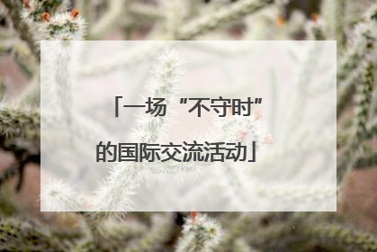 一场“不守时”的国际交流活动