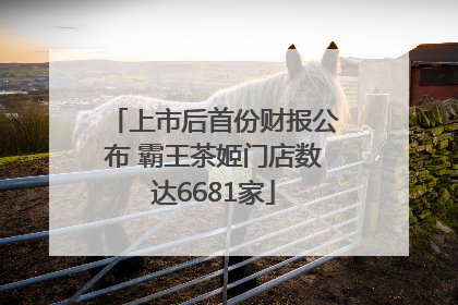 上市后首份财报公布 霸王茶姬门店数达6681家