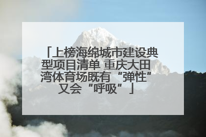 上榜海绵城市建设典型项目清单 重庆大田湾体育场既有“弹性”又会“呼吸”