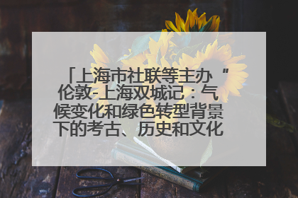 上海市社联等主办“伦敦-上海双城记：气候变化和绿色转型背景下的考古、历史和文化遗产”学术对话