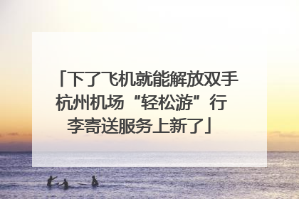 下了飞机就能解放双手 杭州机场“轻松游”行李寄送服务上新了