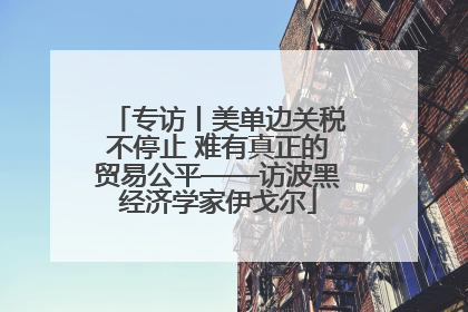 专访丨美单边关税不停止 难有真正的贸易公平——访波黑经济学家伊戈尔