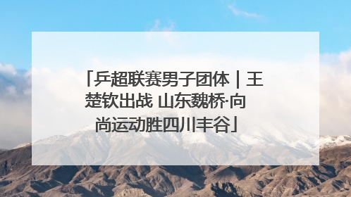 乒超联赛男子团体｜王楚钦出战 山东魏桥·向尚运动胜四川丰谷