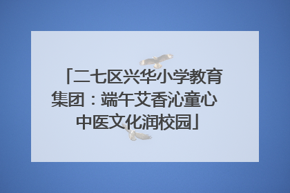 二七区兴华小学教育集团：端午艾香沁童心 中医文化润校园