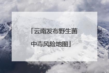 云南发布野生菌中毒风险地图