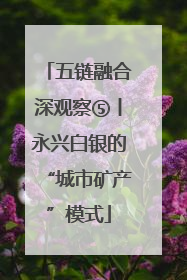 五链融合深观察⑤丨永兴白银的“城市矿产”模式