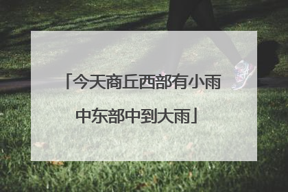 今天商丘西部有小雨 中东部中到大雨