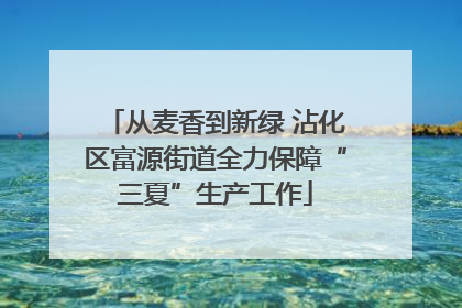 从麦香到新绿 沾化区富源街道全力保障“三夏”生产工作