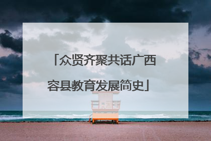 众贤齐聚共话广西容县教育发展简史