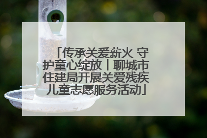 传承关爱薪火 守护童心绽放丨聊城市住建局开展关爱残疾儿童志愿服务活动